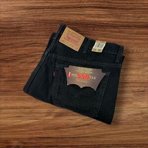 NWT Levis 550 Jeans Size 42 Men Black Denim Relaxed Fit Red Tab Made USA VTG 90s